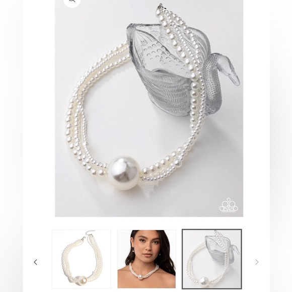 ⚪️🤍⚪️ “POLISHED PROFESSIONAL” WHITE NECKLACE ~ PAPARAZZI❗️ ⚪️🤍⚪️ - Picture 6 of 7